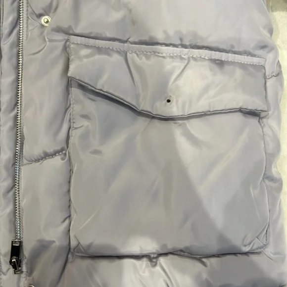 Zara girl light grey hooded puffer jacket-size 13-14 - Picture 5 of 8